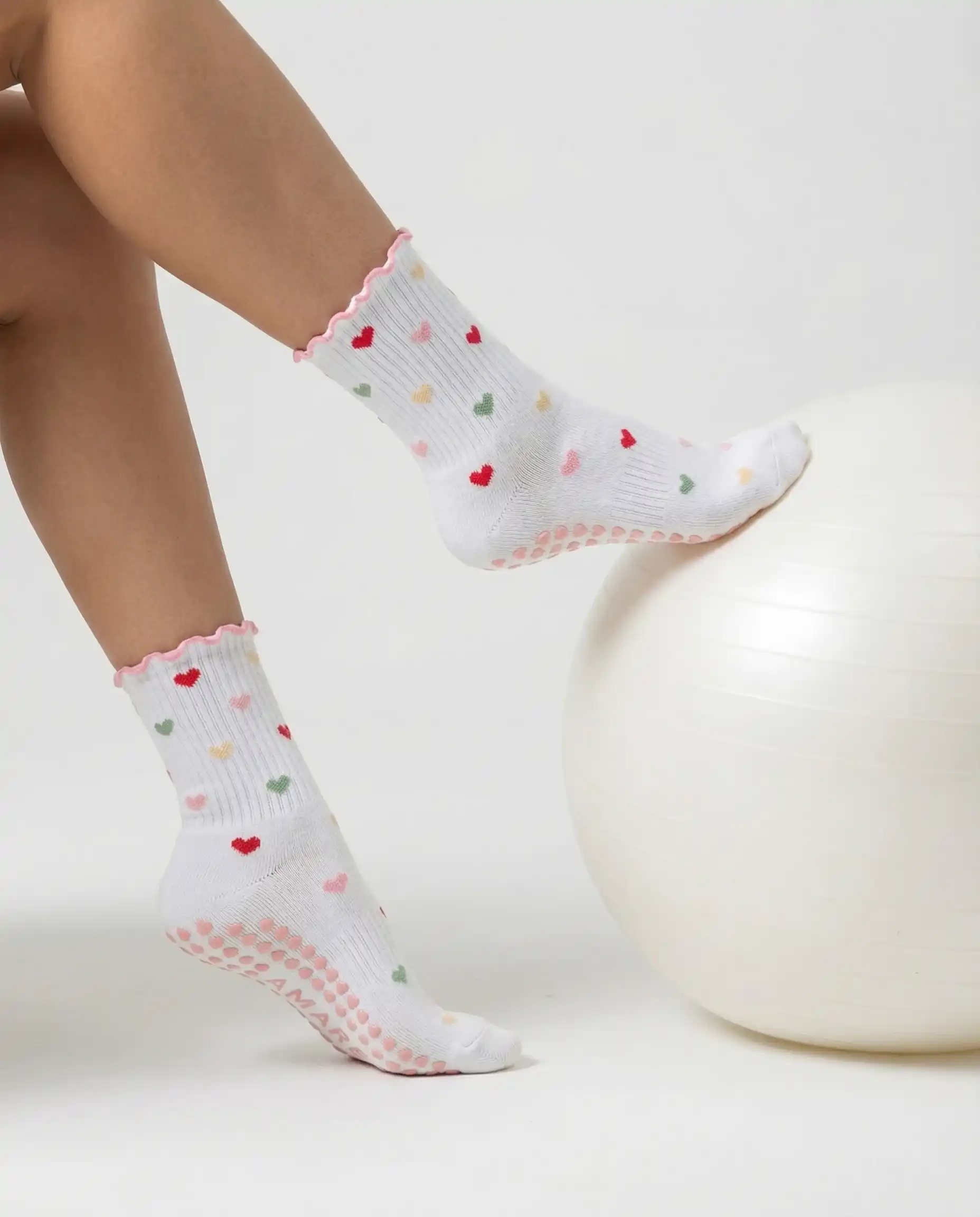 AMARÉ Grip Socks - Hearts — view 5