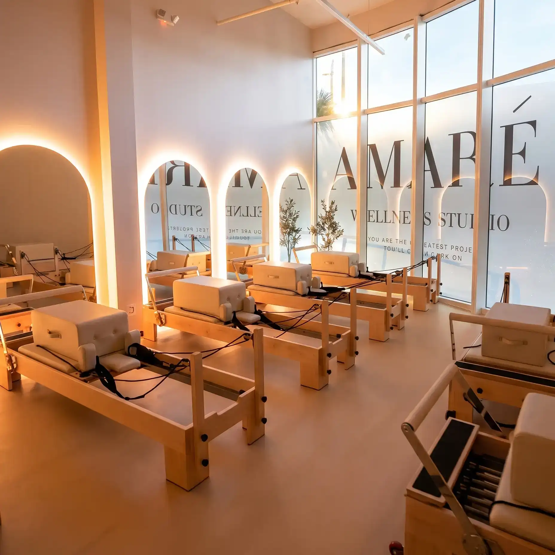 Reformer Pilates studio at AMARÉ